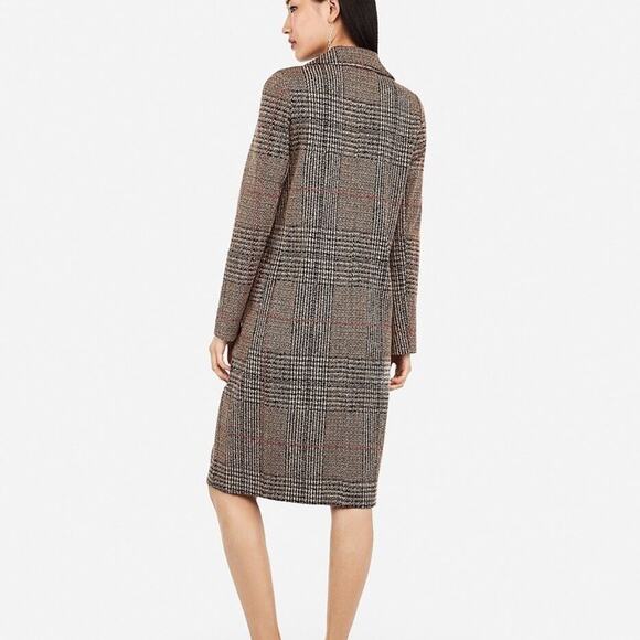 Express Plaid Knit Car Coat - Picture 7 of 8